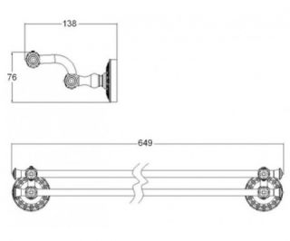 Полотенцедержатель Zorg Antic AZR 13 BR бронза